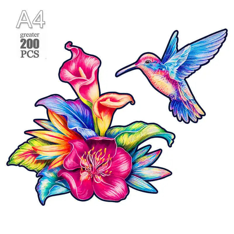 Set 2 Unique Wooden Animal Jigsaw Puzzle, Animal Shape, Wooden Jigsaw Puzzle, Mindfulness & Educational Animals Game for All Ages, Unique Sustainable, Wildlife Gift, Christmas gift Idea C179