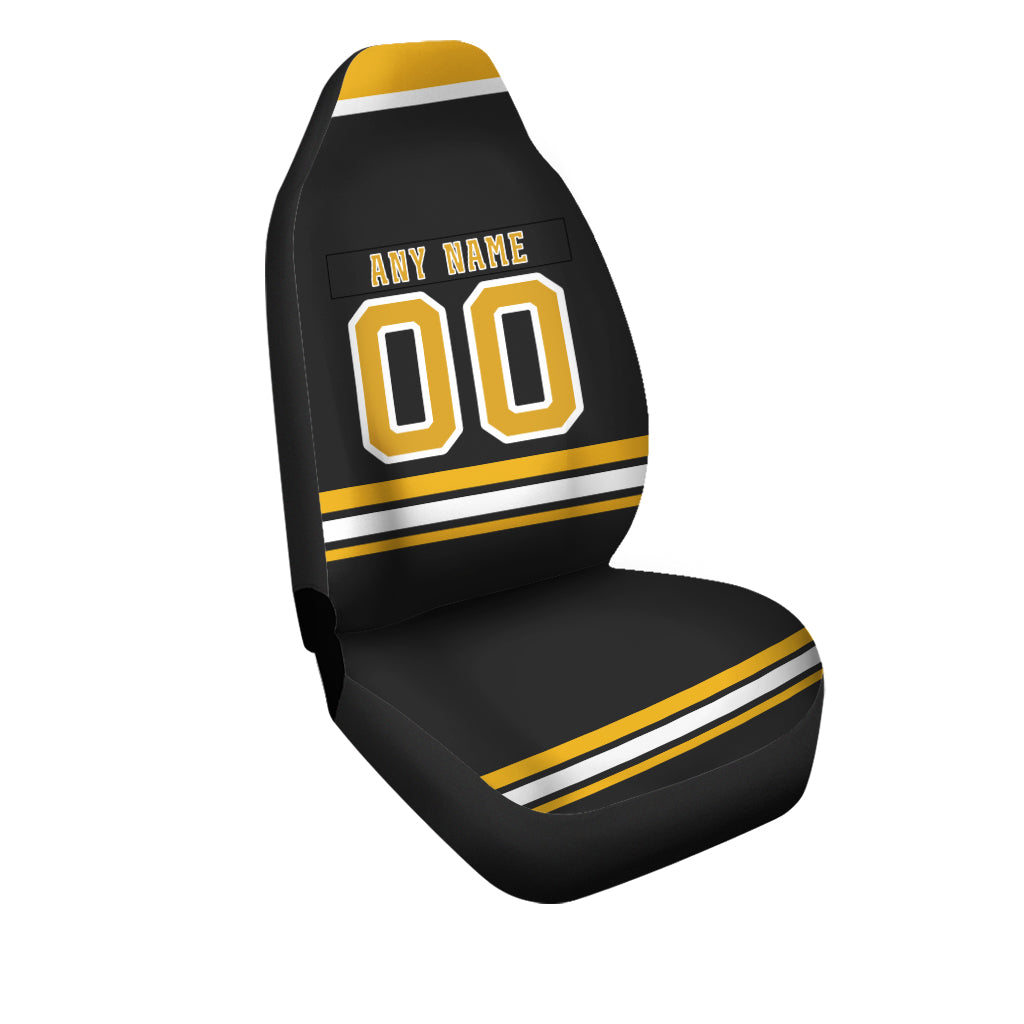Custom Car Seat Covers Boston Jersey Personalized Ice Hockey Car Seat Covers for Boys Girls Men Women