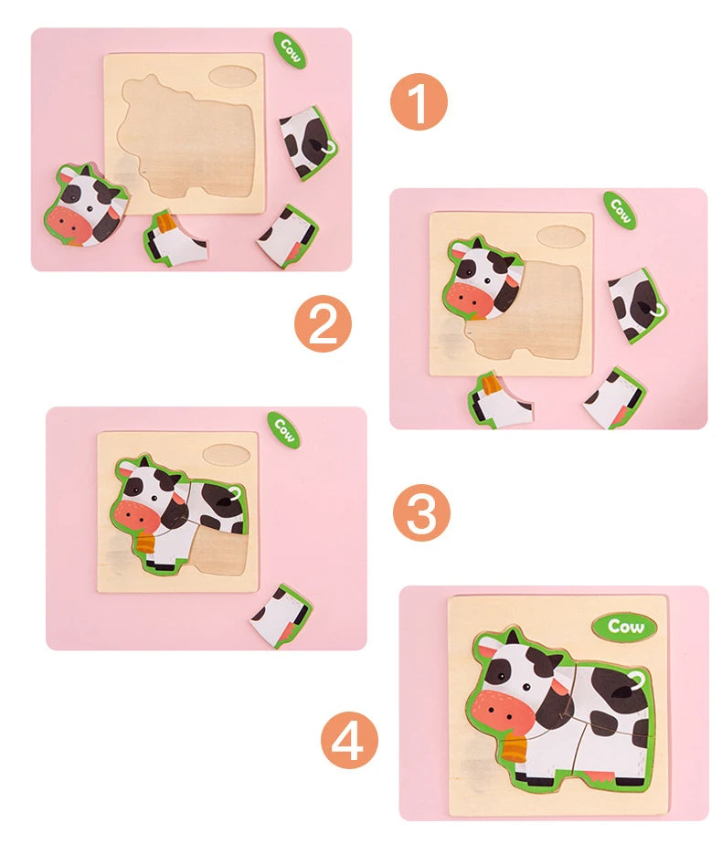 Set 2 Montessori Animals Puzzle Board, Cartoon Animal Traffic Intelligence, Laser Cut for Educational Wooden Toy, Wooden Animals Puzzle Laser Cut, Wooden Animals Set, Shape sorter toy, Toddler gift, Kids Christmas gift C151