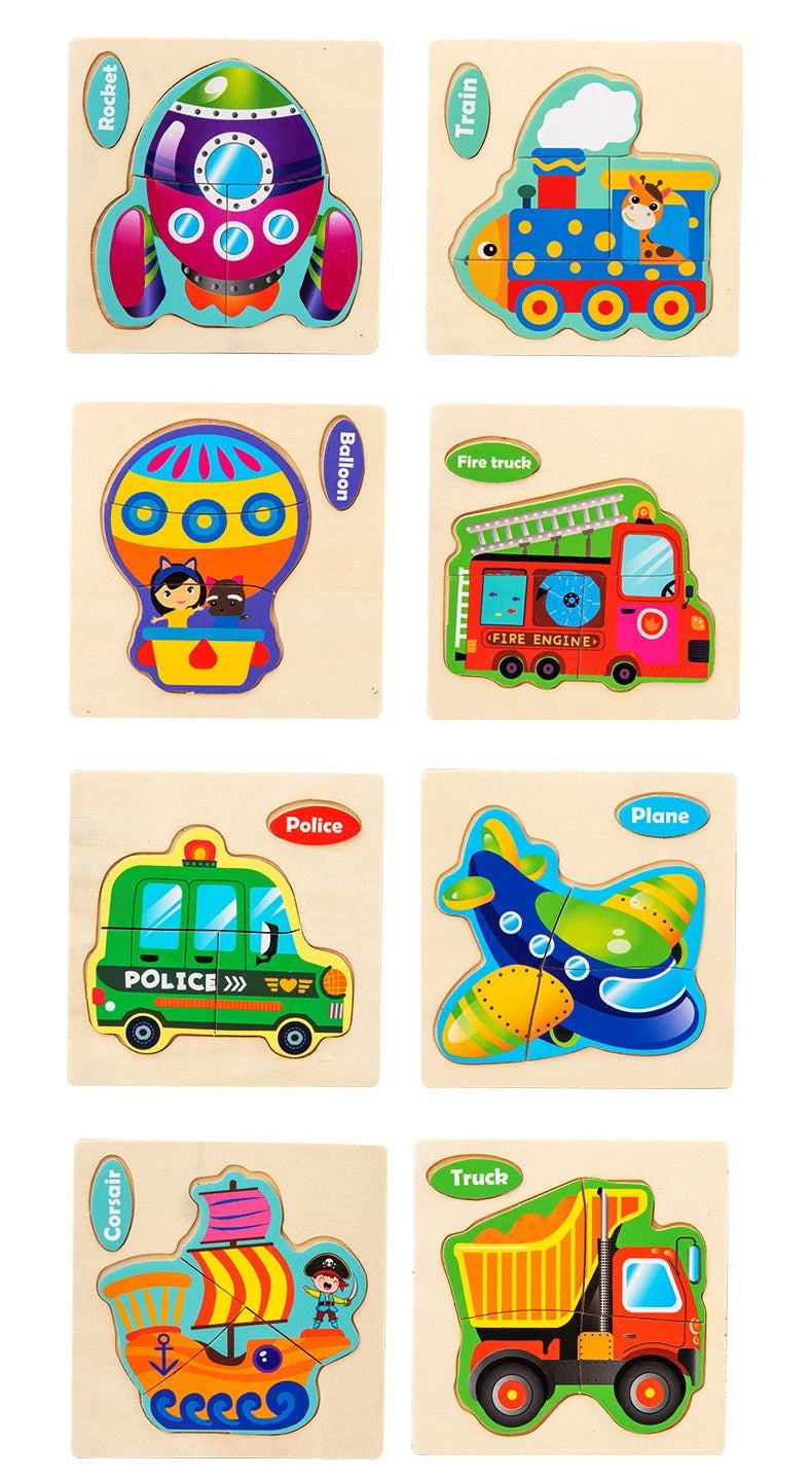 Set 2 Montessori Animals Puzzle Board, Cartoon Animal Traffic Intelligence, Laser Cut for Educational Wooden Toy, Wooden Animals Puzzle Laser Cut, Wooden Animals Set, Shape sorter toy, Toddler gift, Kids Christmas gift C151