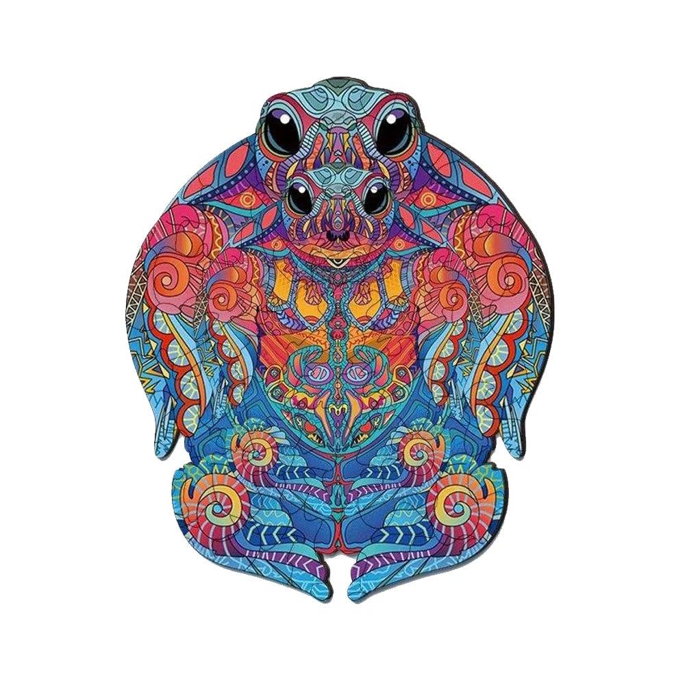 Set 2 Unique Wooden Animal Jigsaw Puzzle, Animal Shape, Wooden Jigsaw Puzzle, Mindfulness & Educational Animals Game for All Ages, Unique Sustainable, Wildlife Gift, Christmas gift Idea C167