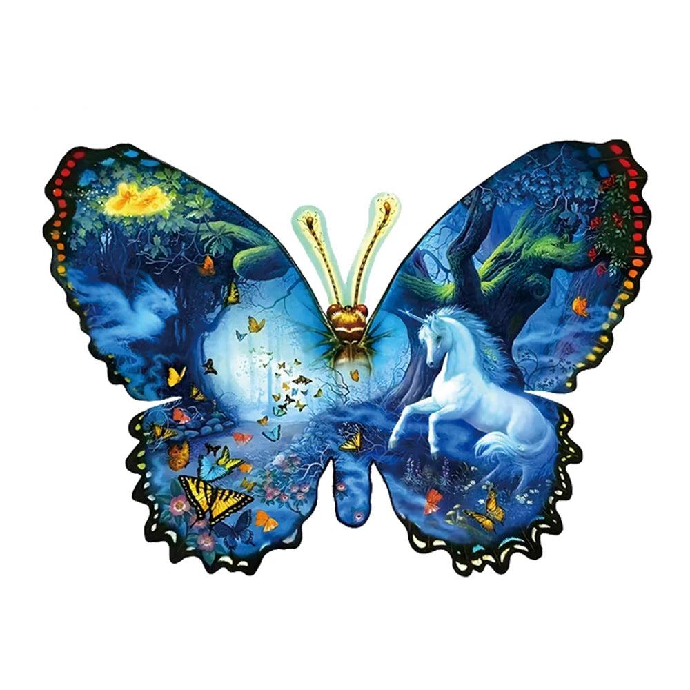 Set 2 Unique Wooden Animal Jigsaw Puzzle, Animal Shape, Wooden Jigsaw Puzzle, Mindfulness & Educational Animals Game for All Ages, Unique Sustainable, Wildlife Gift, Christmas gift Idea C167