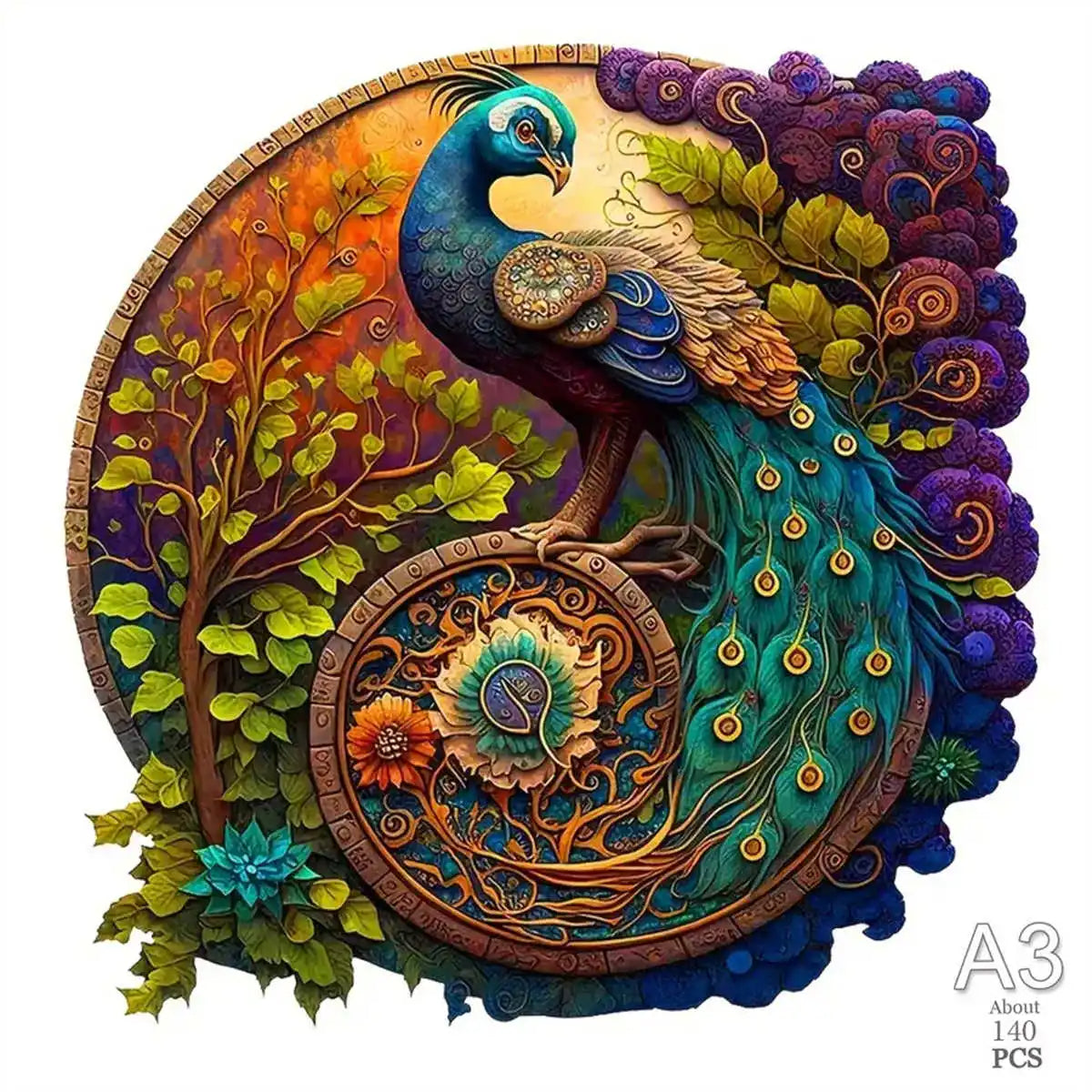 Set 2 Unique Wooden Animal Jigsaw Puzzle, Wooden Jigsaw Puzzle, Mindfulness & Educational Animals Game for All Ages, Unique Sustainable, Wildlife Gift, Christmas gift Idea C193