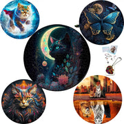 Set 2 Unique Wooden Animal Jigsaw Puzzle, Wooden Jigsaw Puzzle, Mindfulness & Educational Animals Game for All Ages, Unique Sustainable, Wildlife Gift, Christmas gift Idea C165