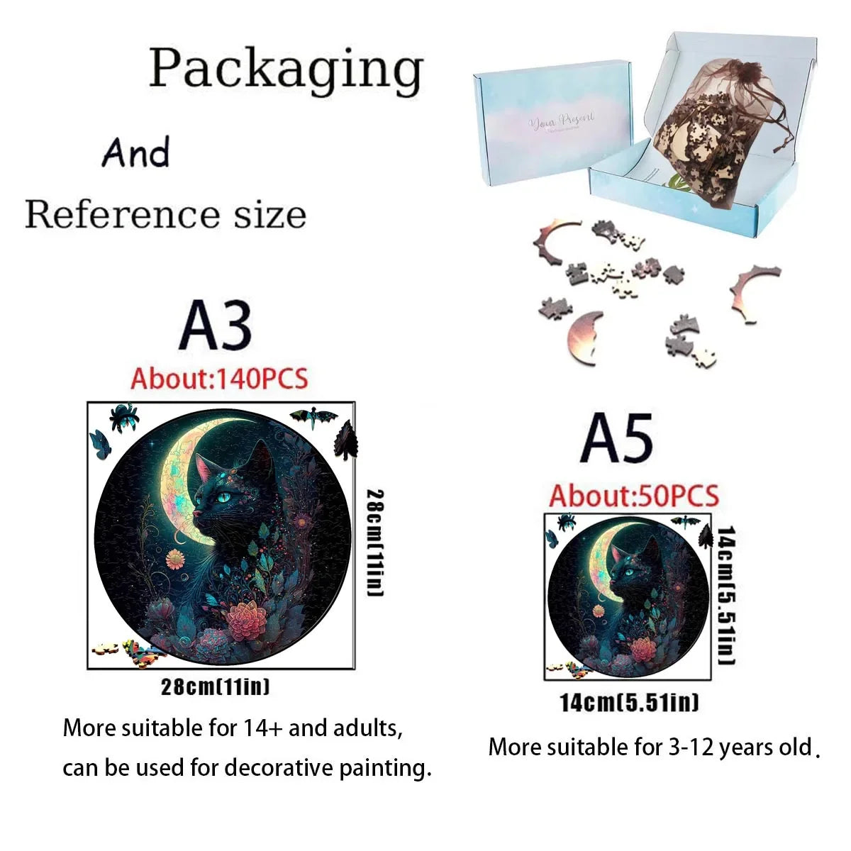 Set 2 Unique Wooden Animal Jigsaw Puzzle, Animal Shape, Wooden Jigsaw Puzzle, Mindfulness & Educational Animals Game for All Ages, Unique Sustainable, Wildlife Gift, Christmas gift Idea C160