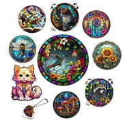 Unique Wooden Animal Jigsaw Puzzle, Wooden Jigsaw Puzzle, Mindfulness & Educational Animals Game for All Ages, Unique Sustainable, Wildlife Gift, Christmas gift Idea C186