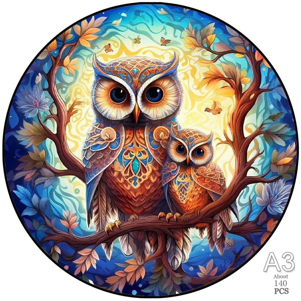 Unique Wooden Animal Jigsaw Puzzle, Wooden Jigsaw Puzzle, Mindfulness & Educational Animals Game for All Ages, Unique Sustainable, Wildlife Gift, Christmas gift Idea C186