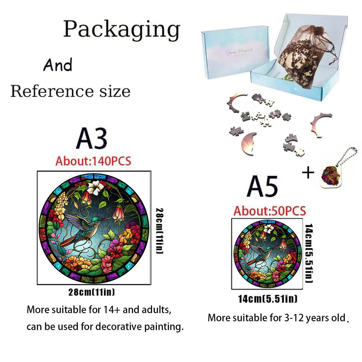 Unique Wooden Animal Jigsaw Puzzle, Wooden Jigsaw Puzzle, Mindfulness & Educational Animals Game for All Ages, Unique Sustainable, Wildlife Gift, Christmas gift Idea C186