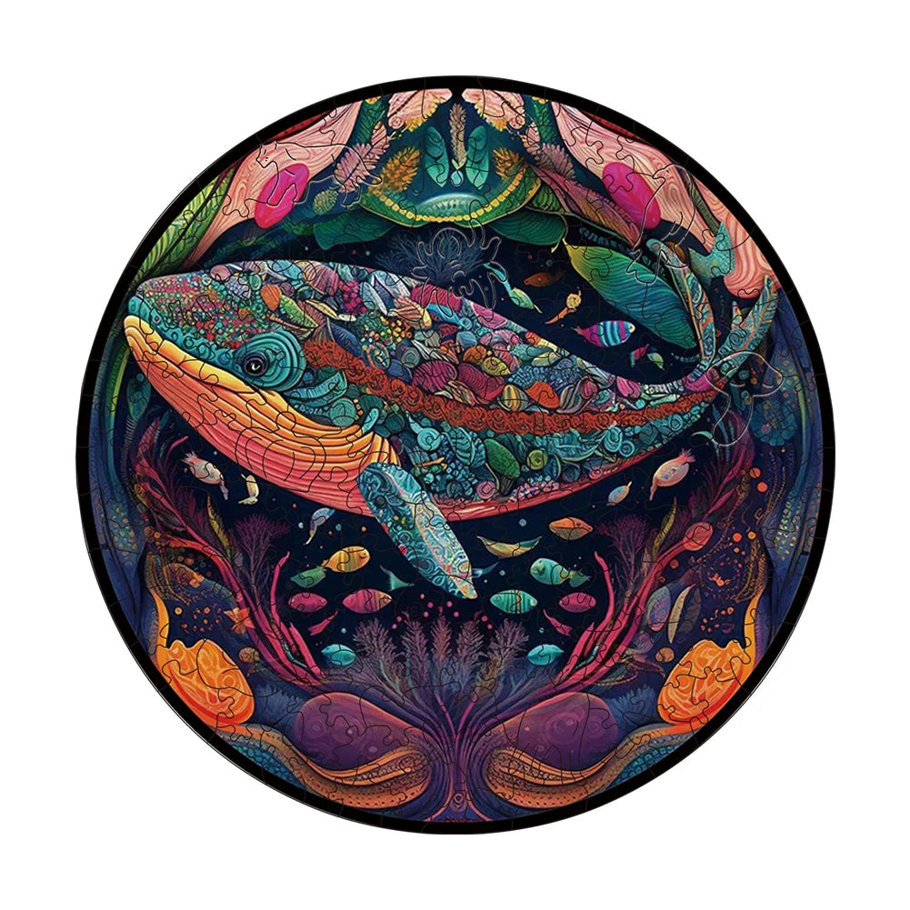 Unique Animal Wooden Jigsaw Puzzles, Whale, DIY Crafts, Educational Toys for Adults and Kids, Perfect Gift Idea, Christmas gift Idea 189
