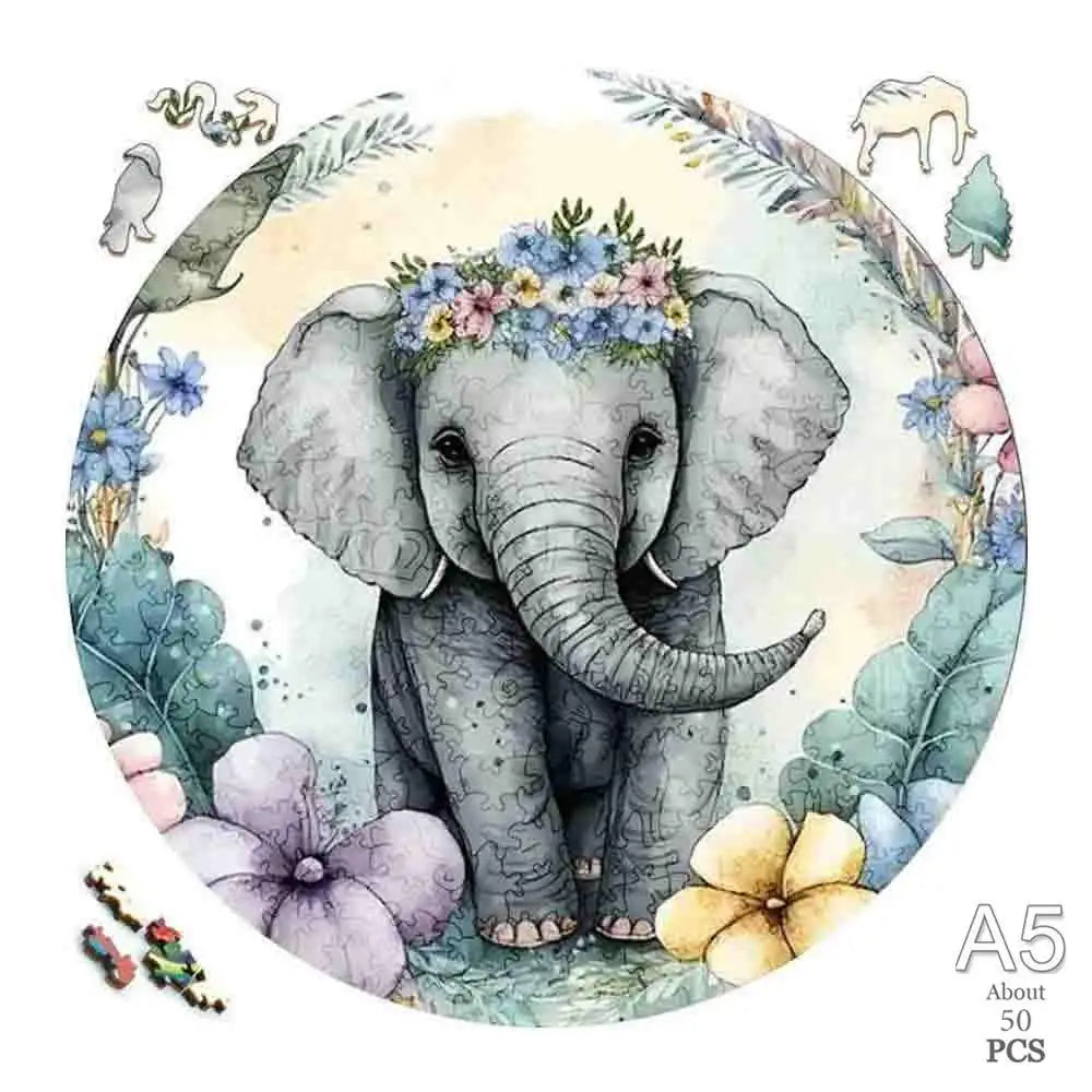 Set 2 Unique Wooden Animal Jigsaw Puzzle, Wooden Jigsaw Puzzle, Mindfulness & Educational Animals Game for All Ages, Unique Sustainable, Wildlife Gift, Christmas gift Idea C192