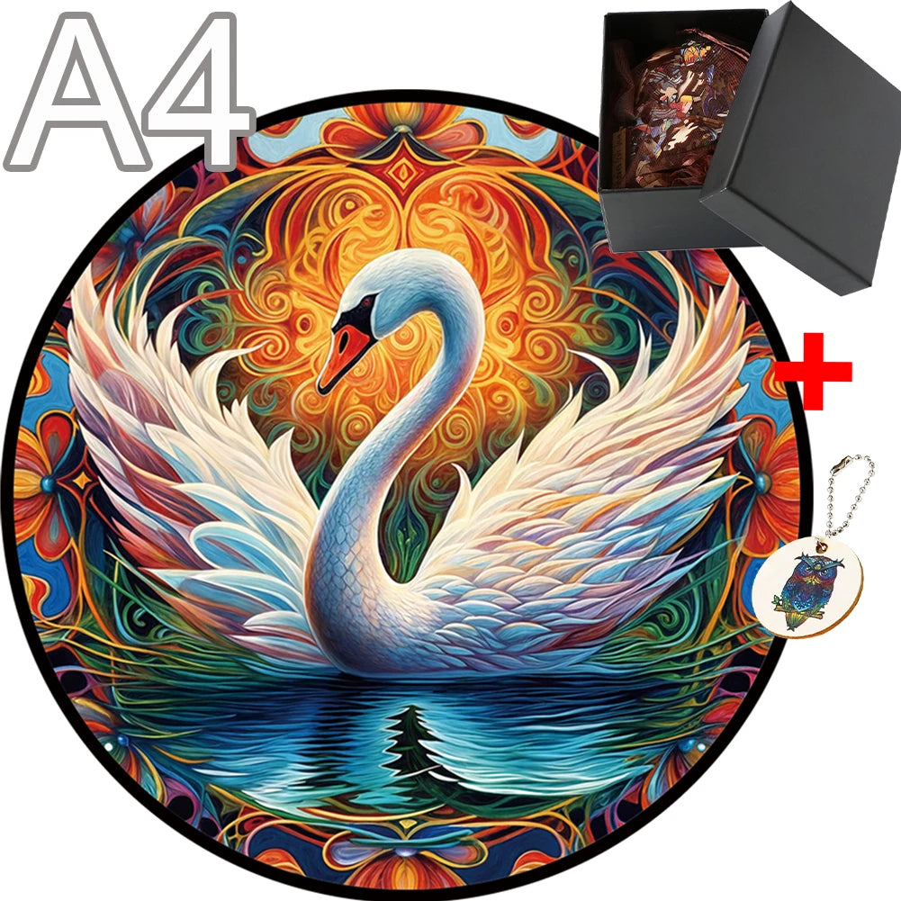 Unique Animal Wooden Jigsaw Puzzles, Swan, DIY Crafts, Educational Toys for Adults and Kids, Perfect Gift Idea, Christmas gift Idea C191