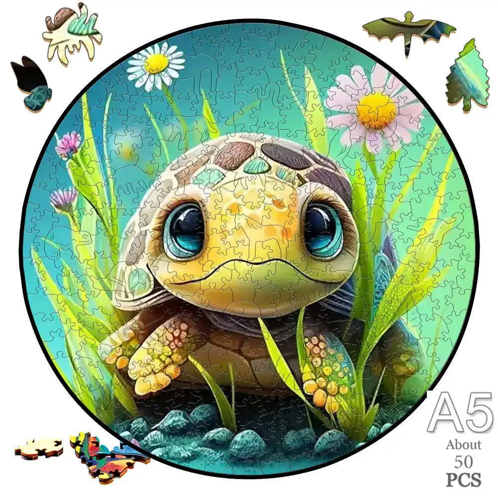 Set 2 Unique Wooden Animal Jigsaw Puzzle, Wooden Jigsaw Puzzle, Mindfulness & Educational Animals Game for All Ages, Unique Sustainable, Wildlife Gift, Christmas gift Idea C192