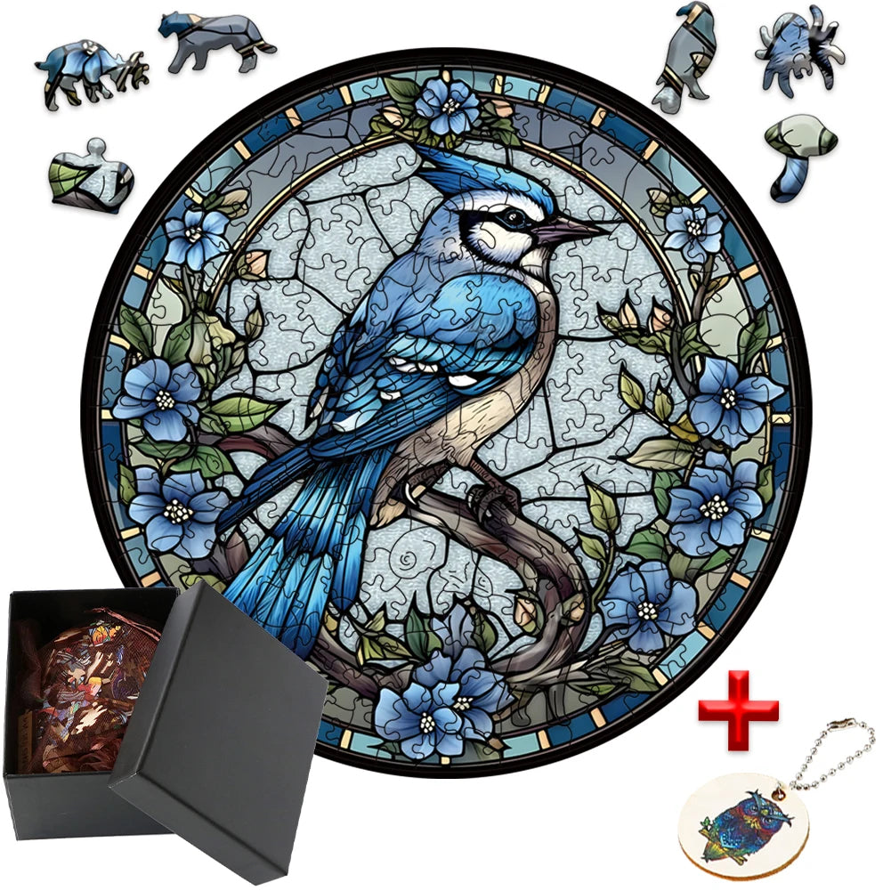 Unique Animal Wooden Jigsaw Puzzles, Bird, DIY Crafts, Educational Toys for Adults and Kids, Perfect Gift Idea, Christmas gift Idea C168