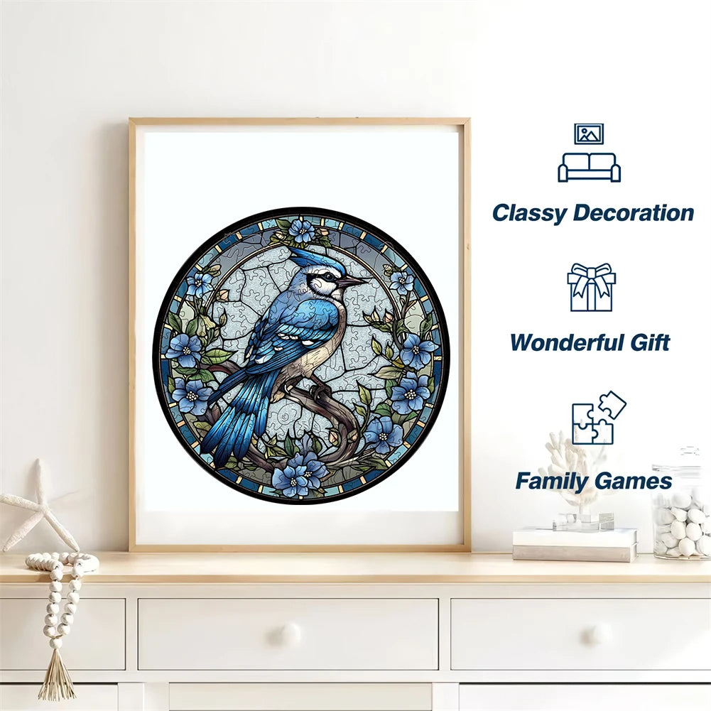 Unique Animal Wooden Jigsaw Puzzles, Bird, DIY Crafts, Educational Toys for Adults and Kids, Perfect Gift Idea, Christmas gift Idea C168