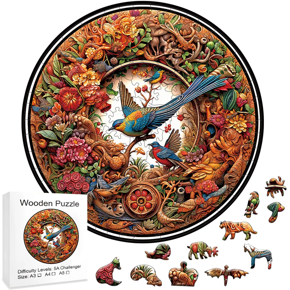Unique Animal Wooden Jigsaw Puzzles, Bird, DIY Crafts, Educational Toys for Adults and Kids, Perfect Gift Idea, Christmas gift Idea 184