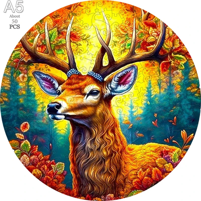 Unique Wooden Animal Jigsaw Puzzle, Animal Shape, Wooden Jigsaw Puzzle, Mindfulness & Educational Animals Game for All Ages, Unique Sustainable, Wildlife Gift, Christmas gift Idea C180