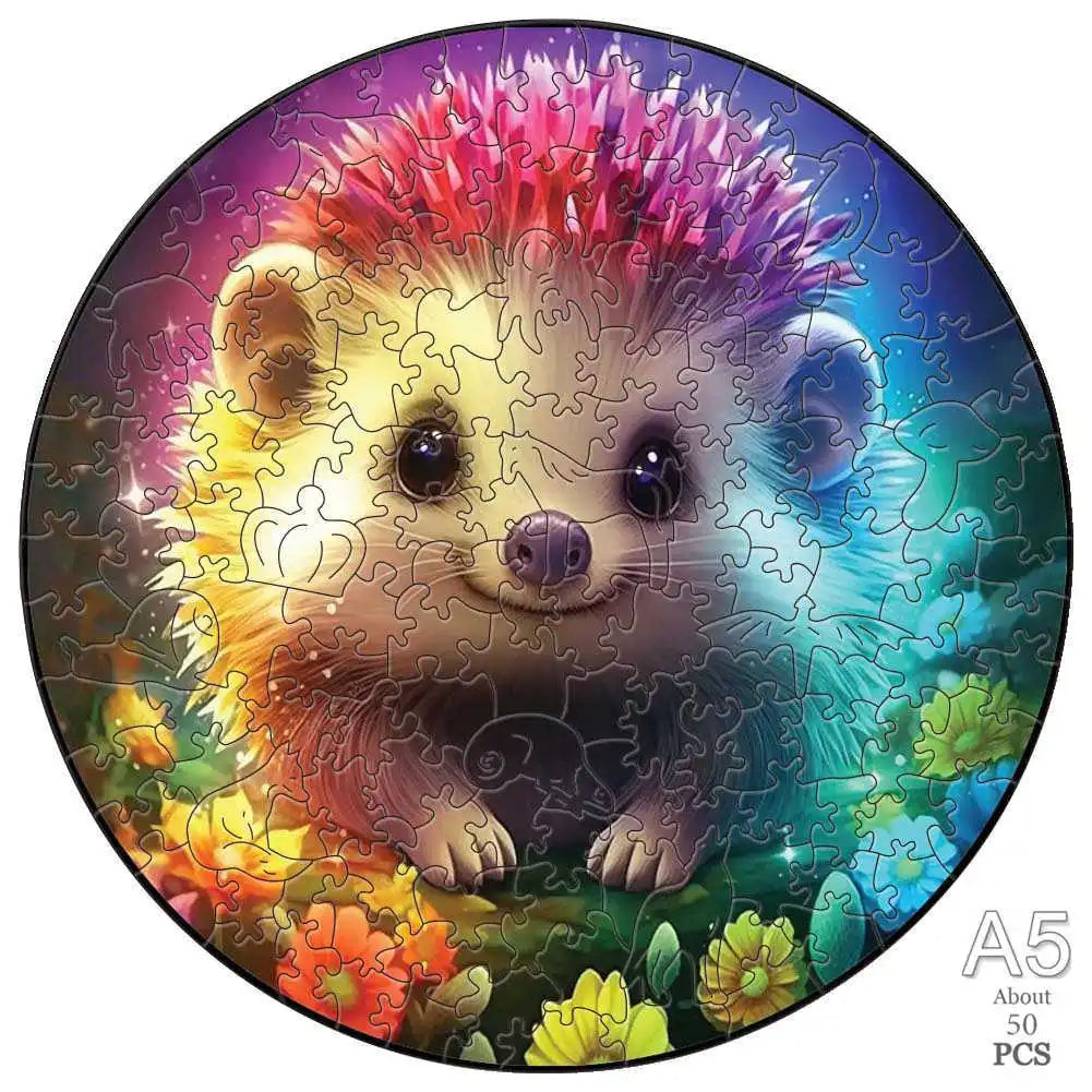 Set 2 Unique Wooden Animal Jigsaw Puzzle, Wooden Jigsaw Puzzle, Mindfulness & Educational Animals Game for All Ages, Unique Sustainable, Wildlife Gift, Christmas gift Idea C193