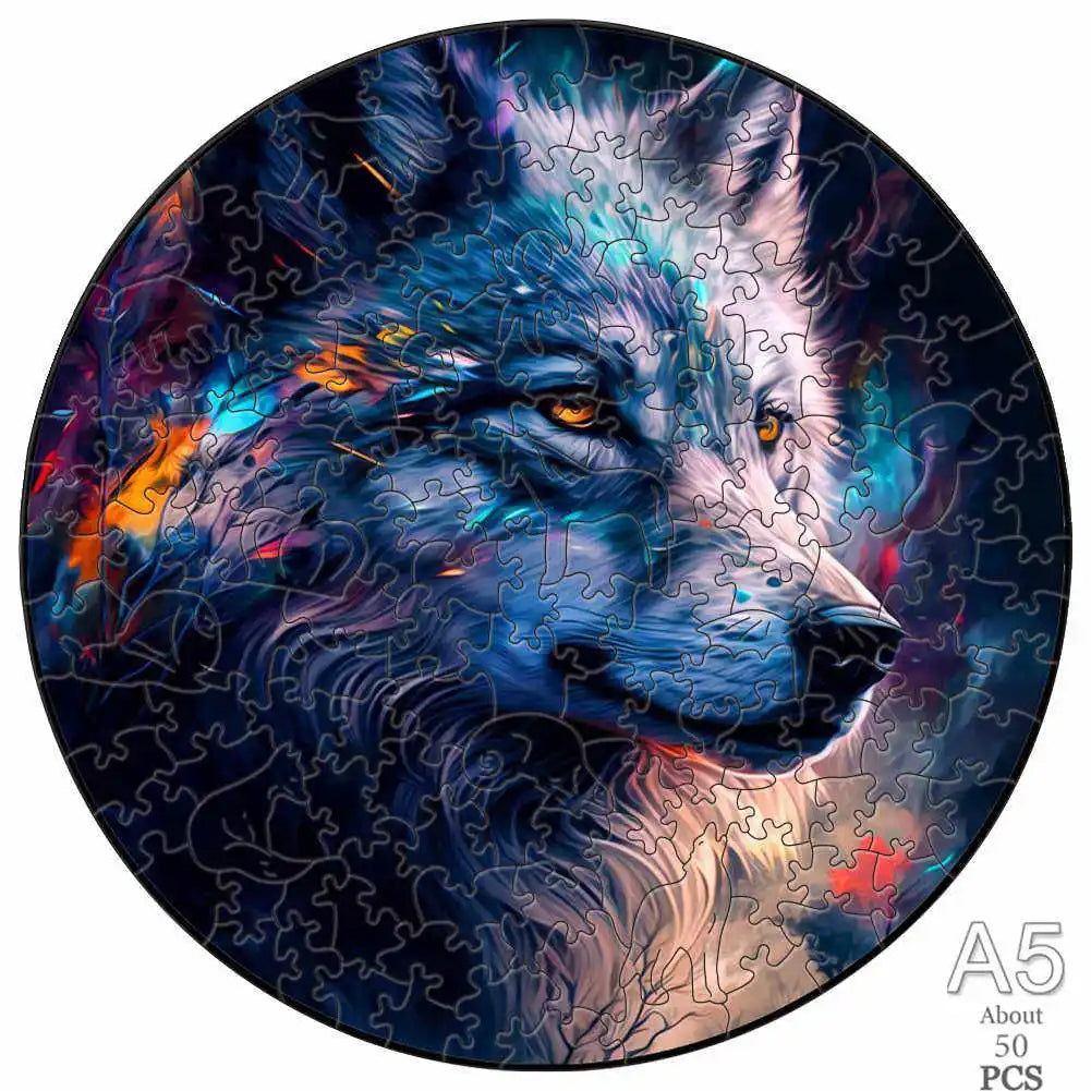 Set 2 Unique Wooden Animal Jigsaw Puzzle, Wooden Jigsaw Puzzle, Mindfulness & Educational Animals Game for All Ages, Unique Sustainable, Wildlife Gift, Christmas gift Idea C192