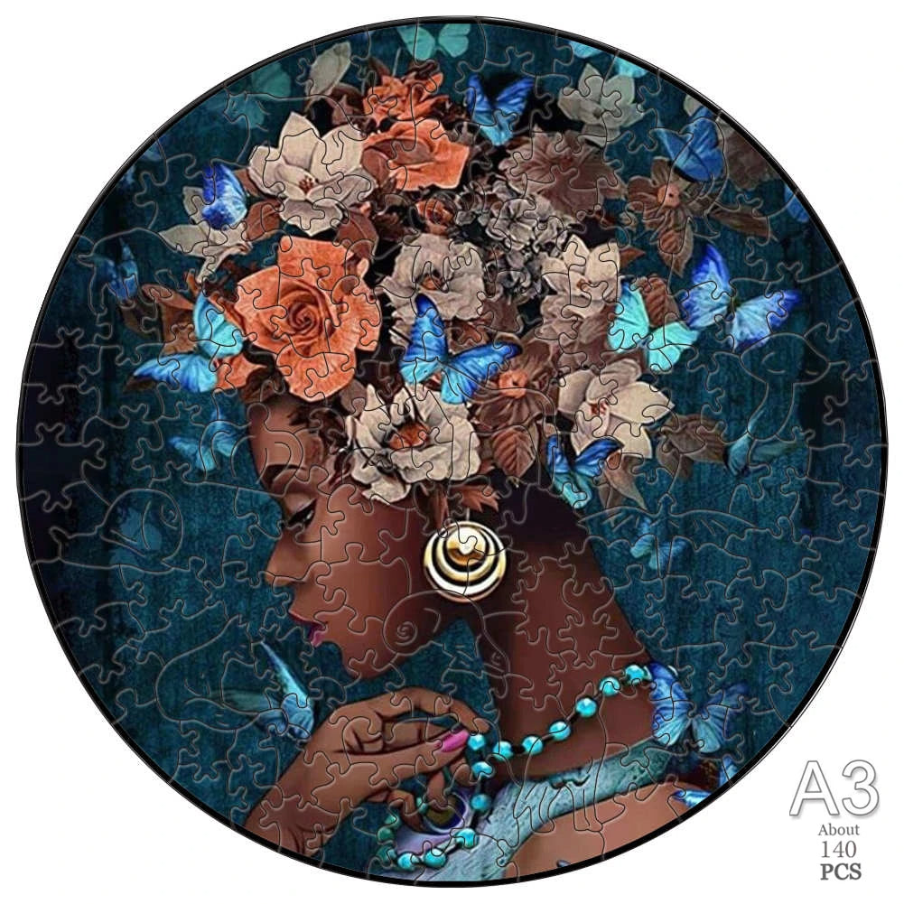 Set 2 Unique Wooden Animal Jigsaw Puzzle, Wooden Jigsaw Puzzle, Mindfulness & Educational Animals Game for All Ages, Unique Sustainable, Wildlife Gift, Christmas gift Idea C193