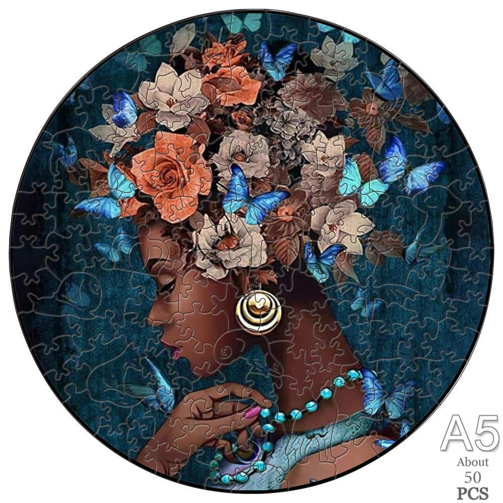 Set 2 Unique Wooden Animal Jigsaw Puzzle, Wooden Jigsaw Puzzle, Mindfulness & Educational Animals Game for All Ages, Unique Sustainable, Wildlife Gift, Christmas gift Idea C193