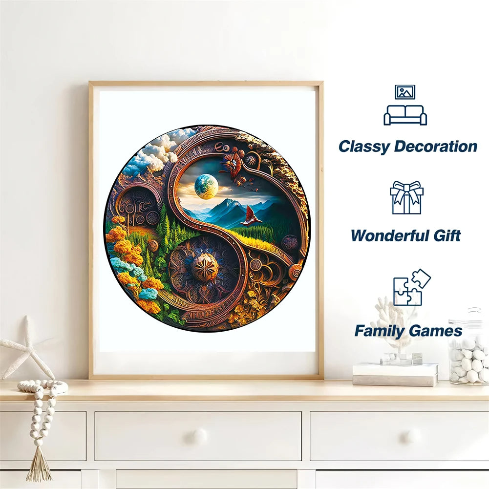 Unique Wooden Jigsaw Puzzle, Forrest, Wooden Jigsaw Puzzle, Mindfulness & Educational Animals Game for All Ages, Unique Sustainable, Wildlife Gift, Christmas gift Idea C176