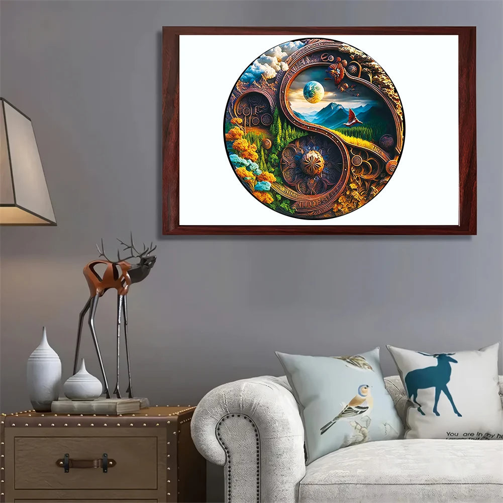 Unique Wooden Jigsaw Puzzle, Forrest, Wooden Jigsaw Puzzle, Mindfulness & Educational Animals Game for All Ages, Unique Sustainable, Wildlife Gift, Christmas gift Idea C176