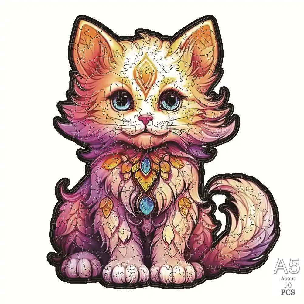 Unique Wooden Animal Jigsaw Puzzle, Animal Shape, Wooden Jigsaw Puzzle, Mindfulness & Educational Animals Game for All Ages, Unique Sustainable, Wildlife Gift, Christmas gift Idea C180