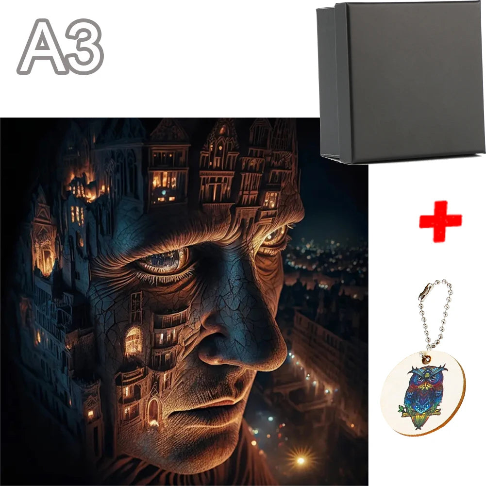 Unique Wooden Jigsaw Puzzles, Human Face, DIY Crafts, Educational Toys for Adults and Kids, Perfect Gift Idea, Christmas gift Idea 182