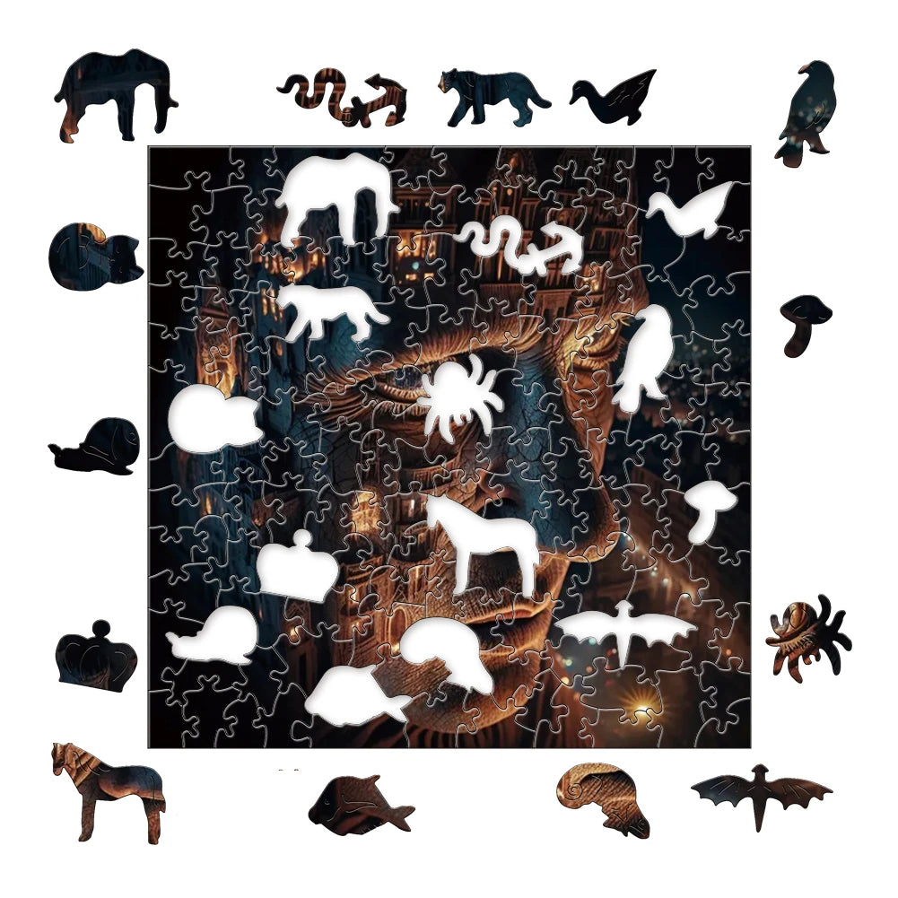 Unique Wooden Jigsaw Puzzles, Human Face, DIY Crafts, Educational Toys for Adults and Kids, Perfect Gift Idea, Christmas gift Idea 182