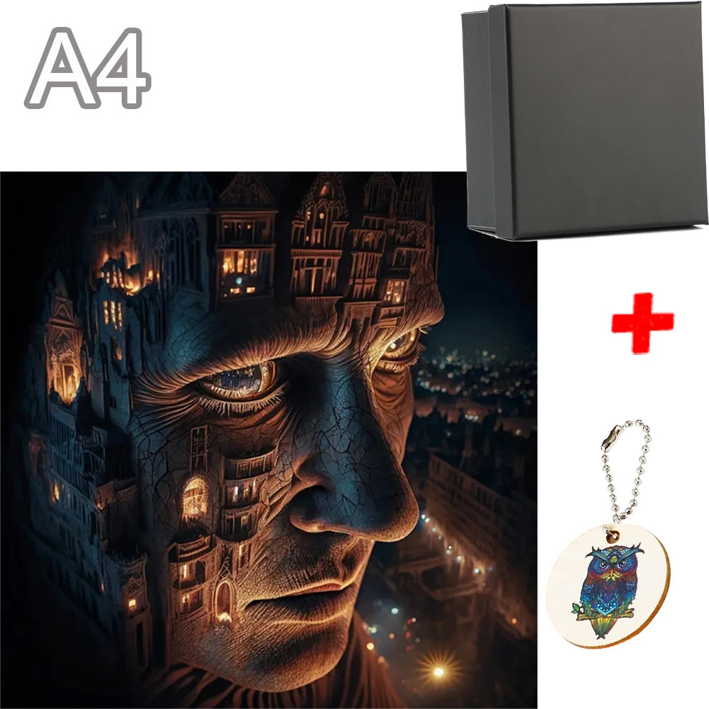 Unique Wooden Jigsaw Puzzles, Human Face, DIY Crafts, Educational Toys for Adults and Kids, Perfect Gift Idea, Christmas gift Idea 182