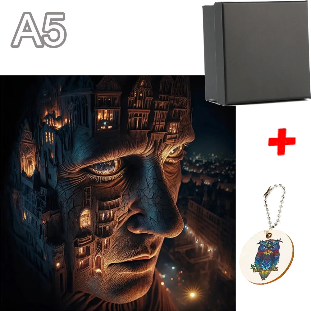 Unique Wooden Jigsaw Puzzles, Human Face, DIY Crafts, Educational Toys for Adults and Kids, Perfect Gift Idea, Christmas gift Idea 182