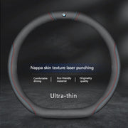 Anti-Slip Carbon Fiber Leather Steering Wheel Cover for Car