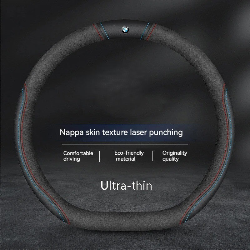 Anti-Slip Carbon Fiber Leather Steering Wheel Cover for Car