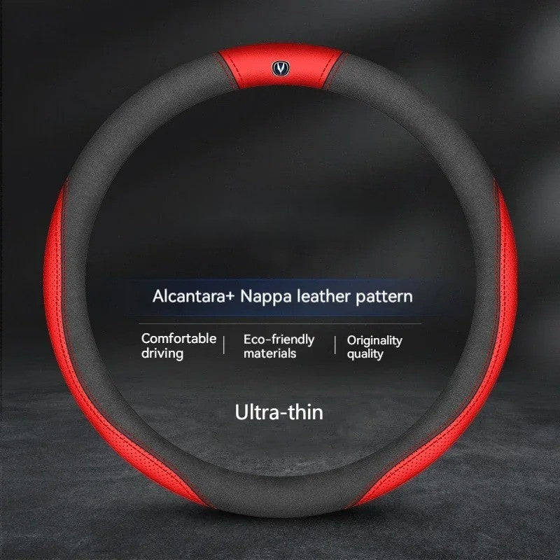 Suede Leather Steering Wheel Cover for Car