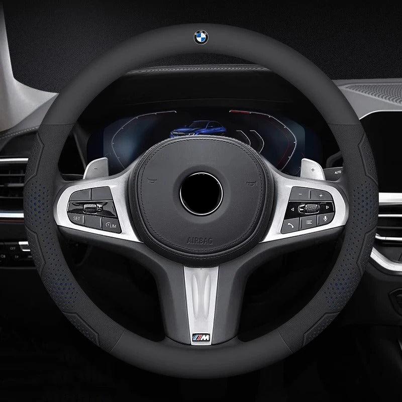 Anti-Slip Carbon Fiber Steering Wheel Cover for Car