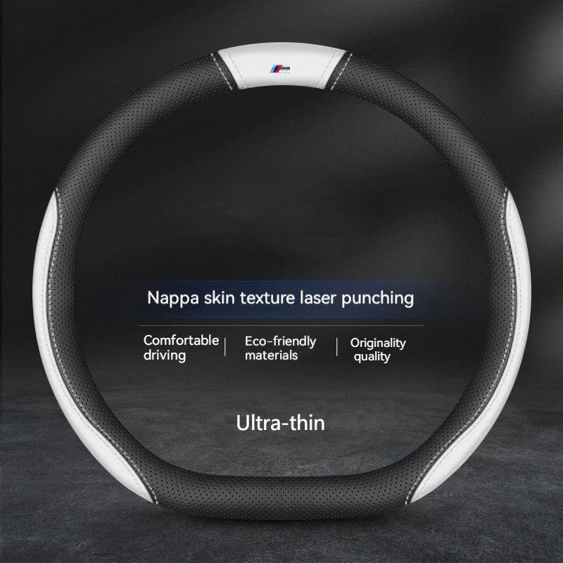 Anti-Slip Carbon Fiber Leather Steering Wheel Cover for Car