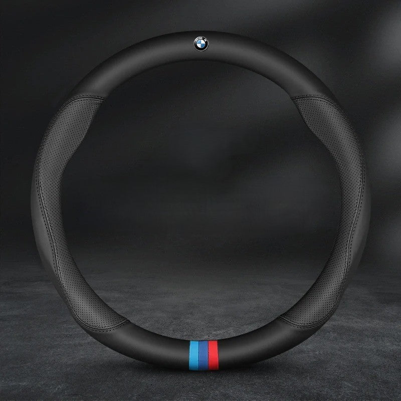 38cm Carbon Fiber Style Car Steering Wheel Cover - Universal Fit for 37-38cm Wheels For Car