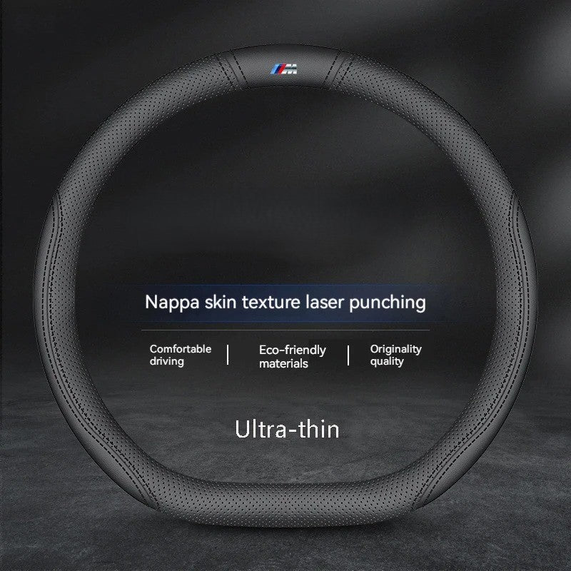 Anti-Slip Carbon Fiber Leather Steering Wheel Cover for Car