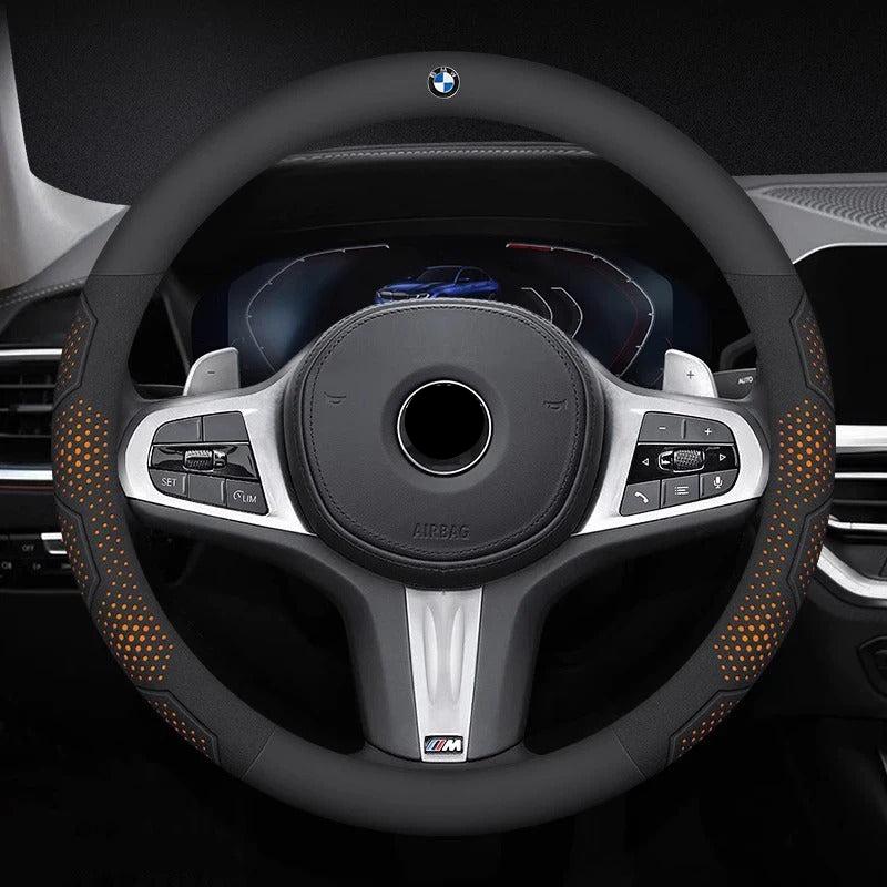 Anti-Slip Carbon Fiber Steering Wheel Cover for Car