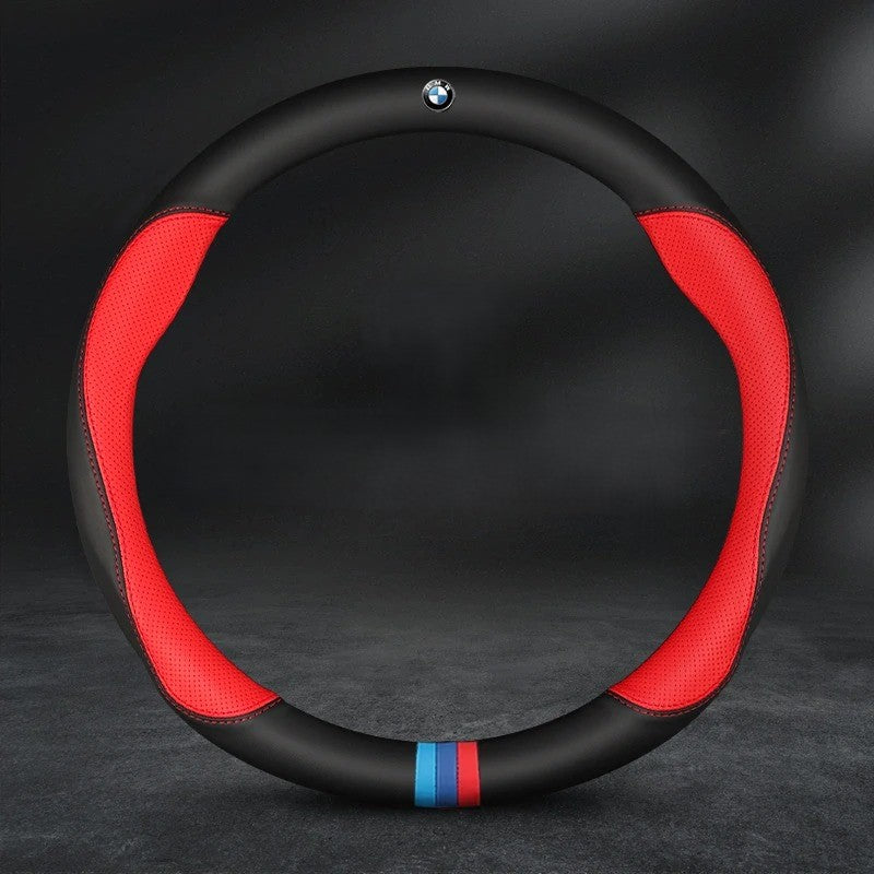 38cm Carbon Fiber Style Car Steering Wheel Cover - Universal Fit for 37-38cm Wheels For Car
