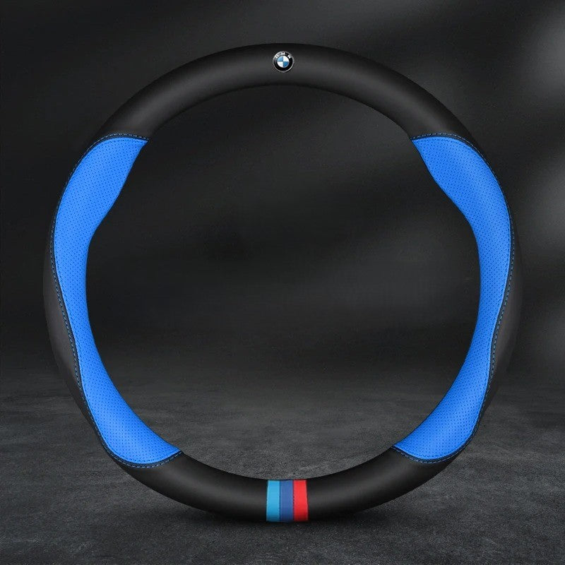 38cm Carbon Fiber Style Car Steering Wheel Cover - Universal Fit for 37-38cm Wheels For Car
