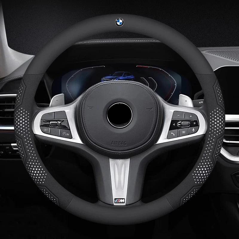 Anti-Slip Carbon Fiber Steering Wheel Cover for Car