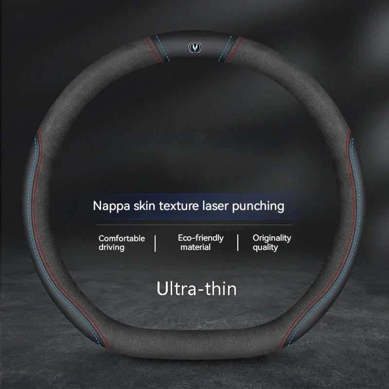 Suede Leather Steering Wheel Cover for Car
