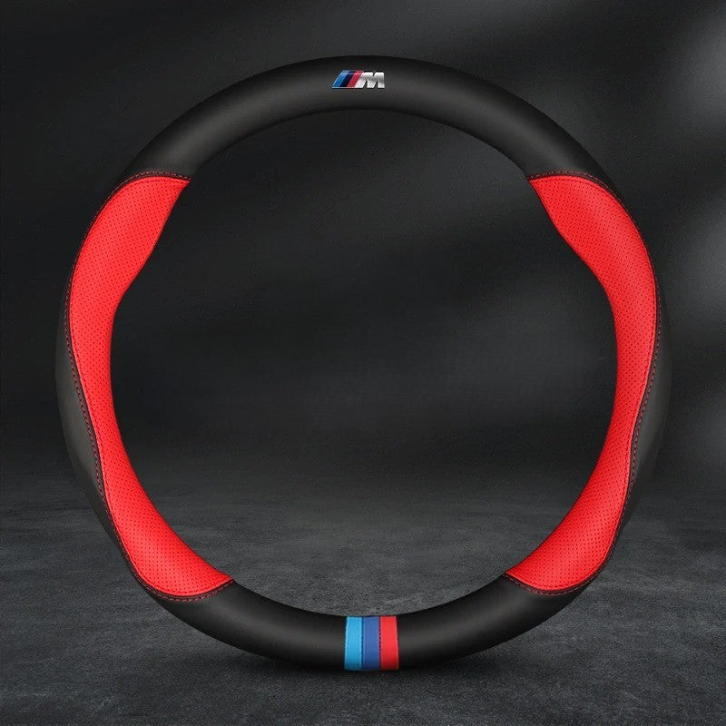 38cm Carbon Fiber Style Car Steering Wheel Cover - Universal Fit for 37-38cm Wheels For Car