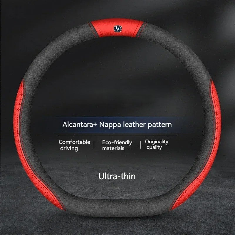 Suede Leather Steering Wheel Cover for Car