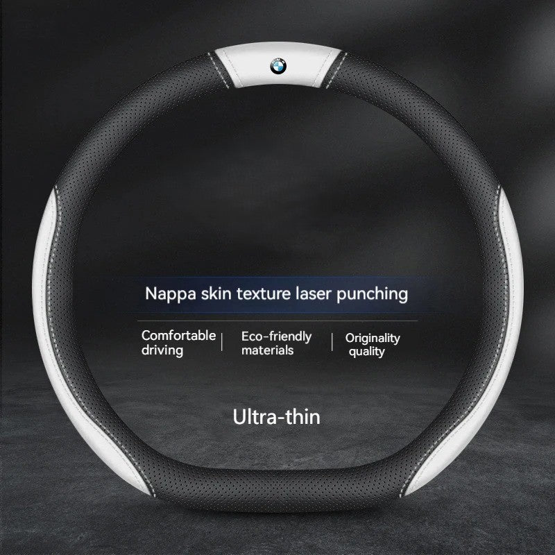 Anti-Slip Carbon Fiber Leather Steering Wheel Cover for Car