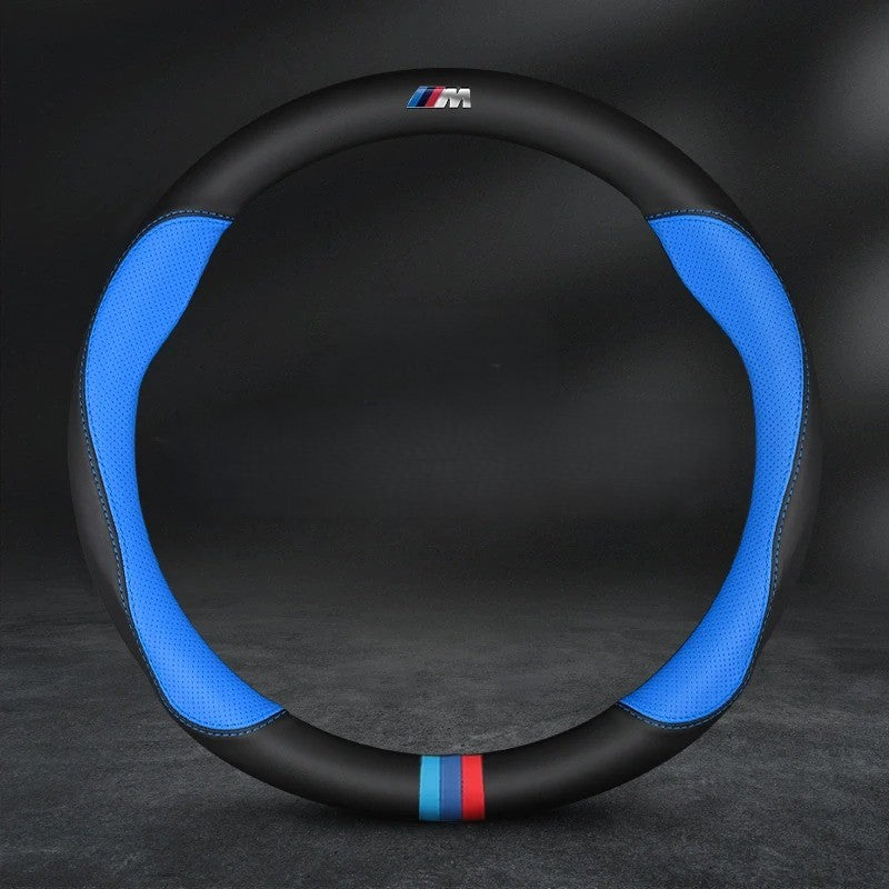 38cm Carbon Fiber Style Car Steering Wheel Cover - Universal Fit for 37-38cm Wheels For Car