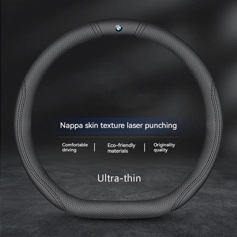 Anti-Slip Carbon Fiber Leather Steering Wheel Cover for Car
