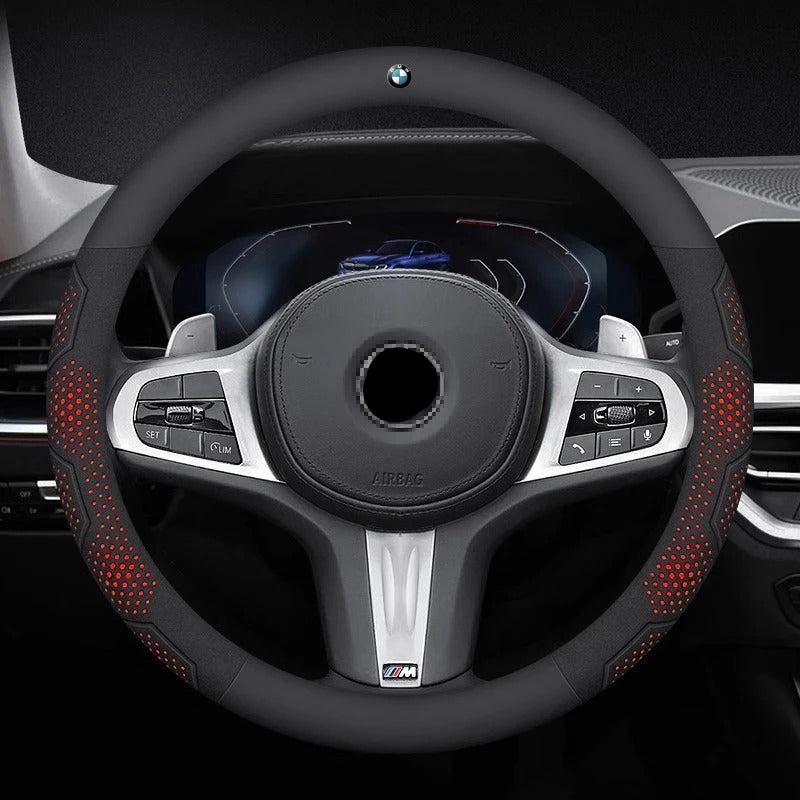 Anti-Slip Carbon Fiber Steering Wheel Cover for Car