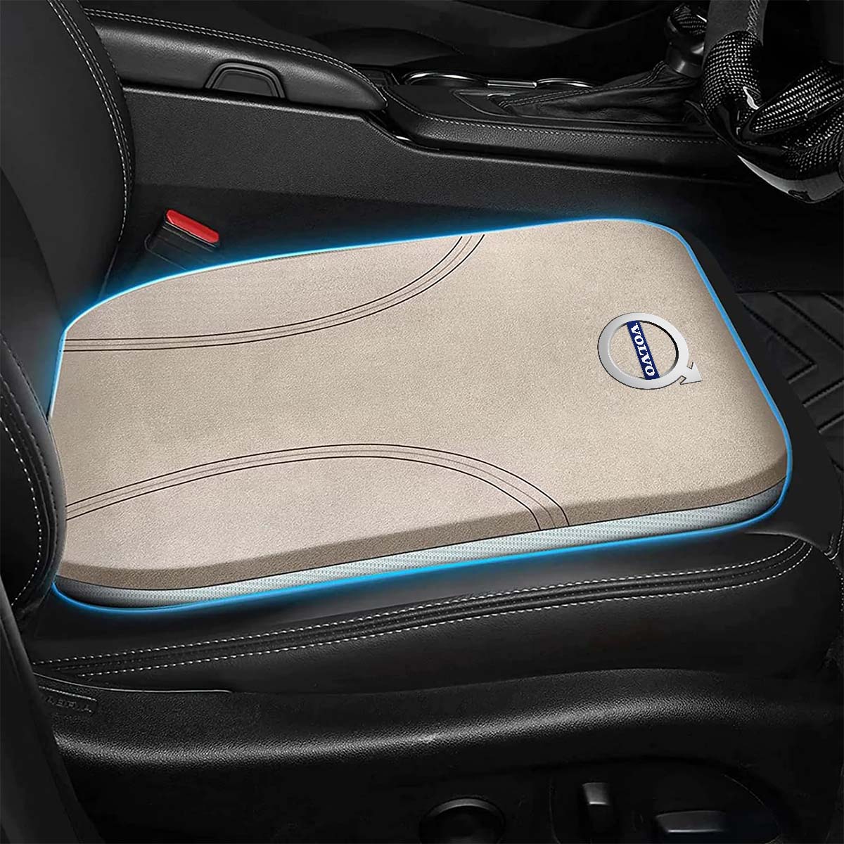 Car Seat Cushion, Custom Logo For Your Cars, Double Sided Seat Cushion, Breathable Suede + Ice Silk Car Seat Cushion, Comfort Seat Covers Cushion MY19979